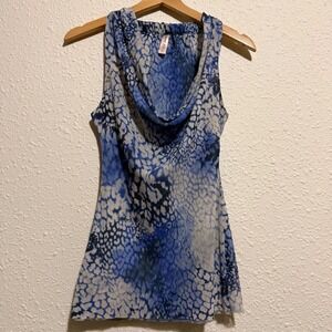 Vtg Sweet Pea women's M Blue mesh Top Y2K whimsigoth cottagecore romantic fairy